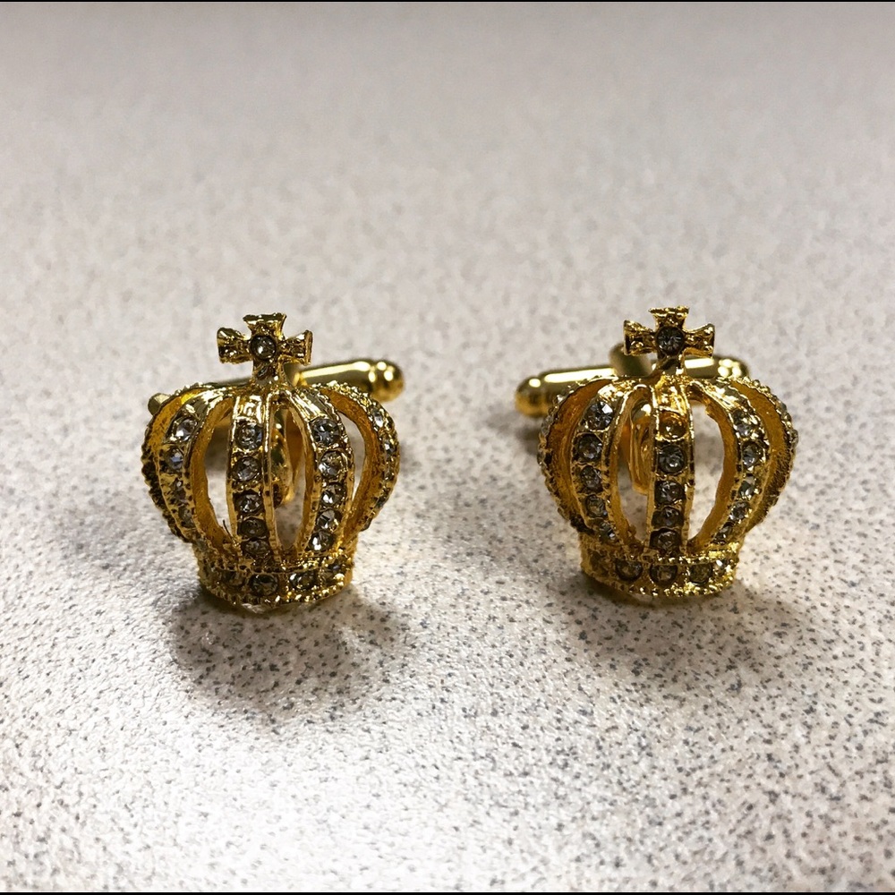 Gold King cuff links
